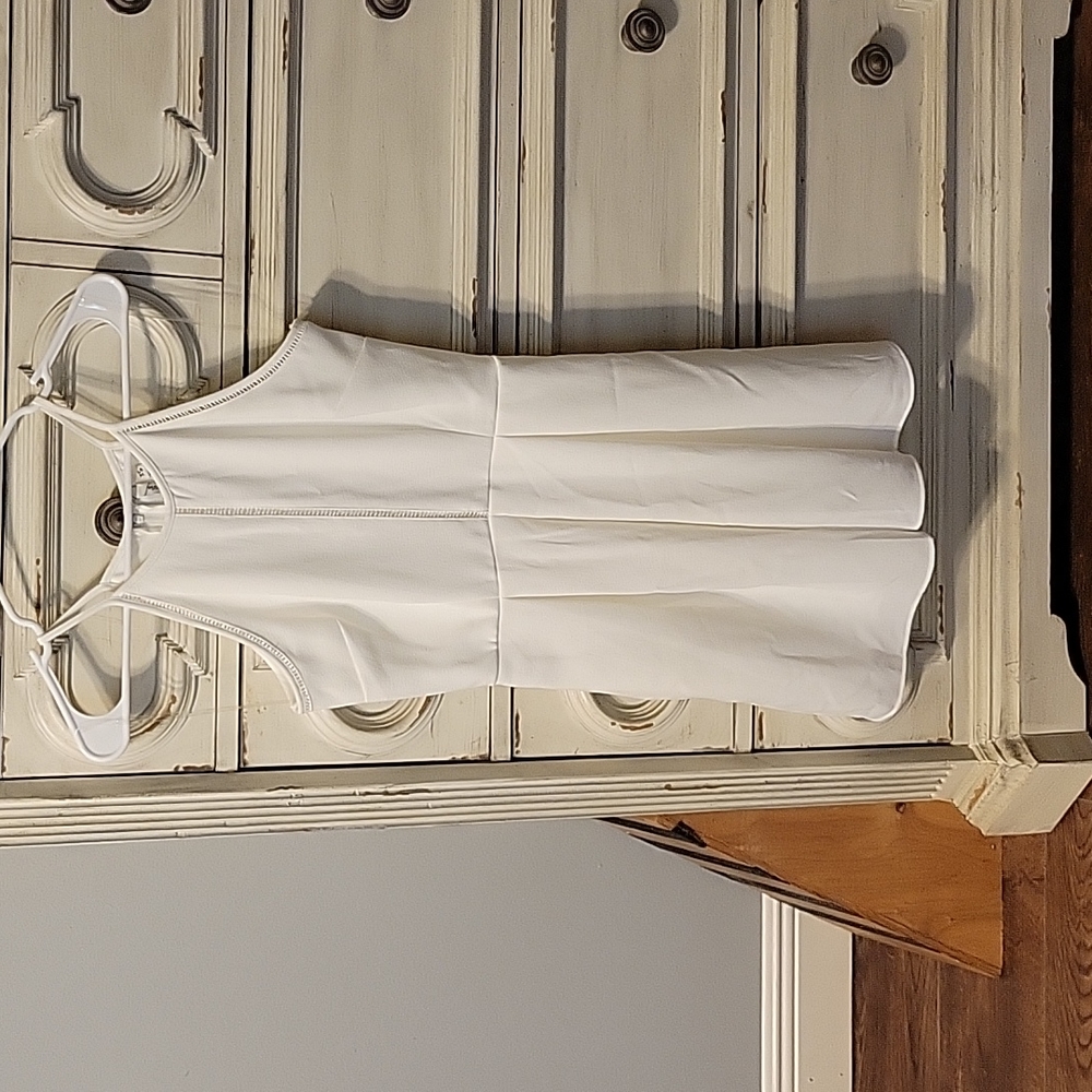 White skater dress